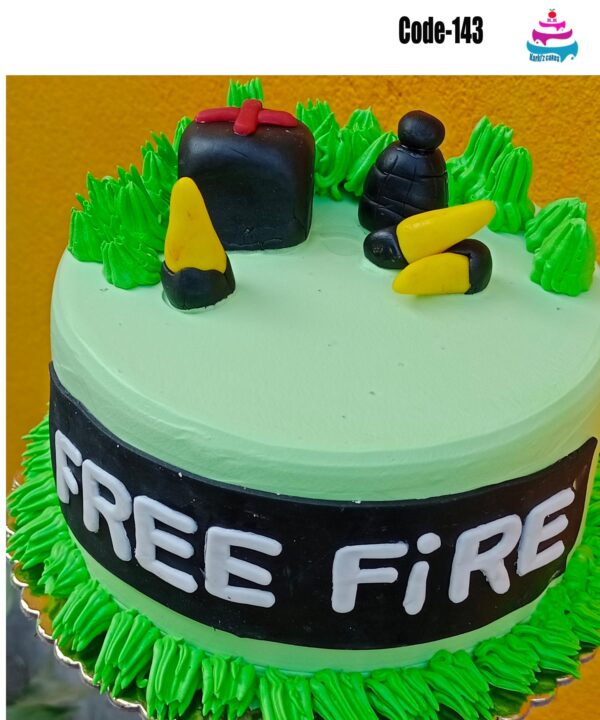 Free fire theme cake