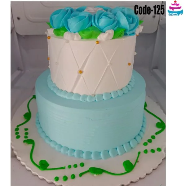 Two Tired Vanilla Blue Boy Cake-125