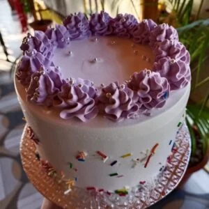 Vanilla purple cake.