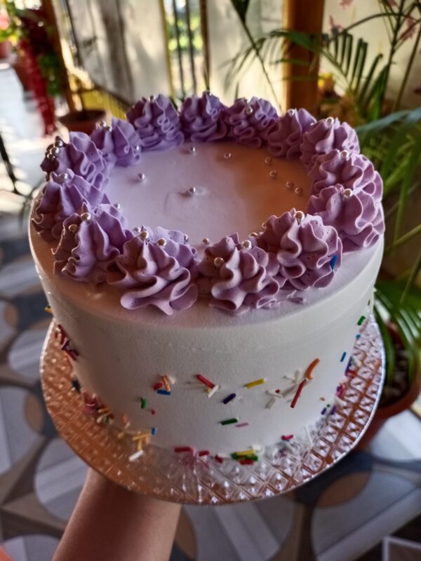 Vanilla purple cake.