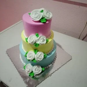Three tired vanilla cake